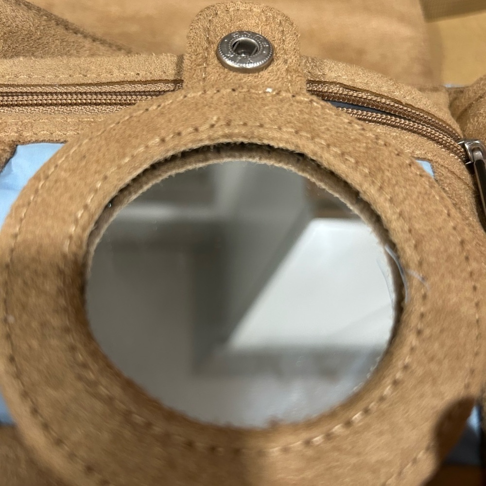 Travelon Crossbody Bag Tan Faux Suede Antitheft Travel Casual Everyday - Picture 4 of 6